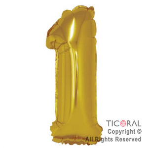 GLOBO METALIZADO DORADO OVNI 14